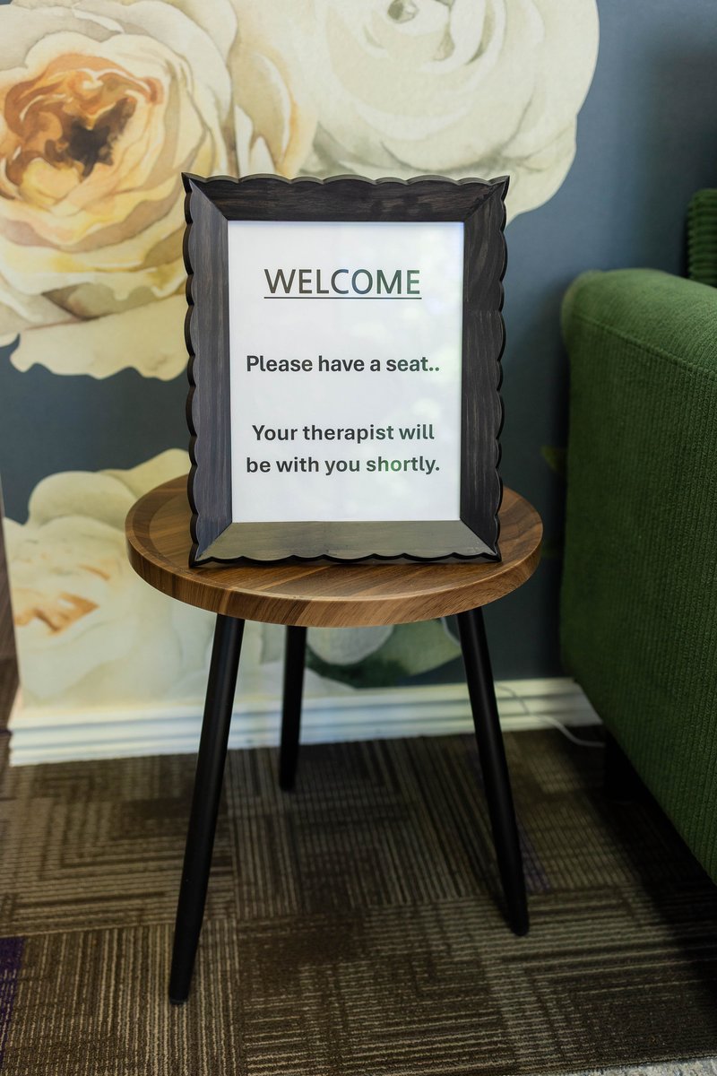 Welcome sign at Renewed Roots Counseling